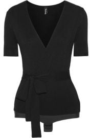 Solicitor wrap-effect stretch-knit bodysuit x at Net A Porter